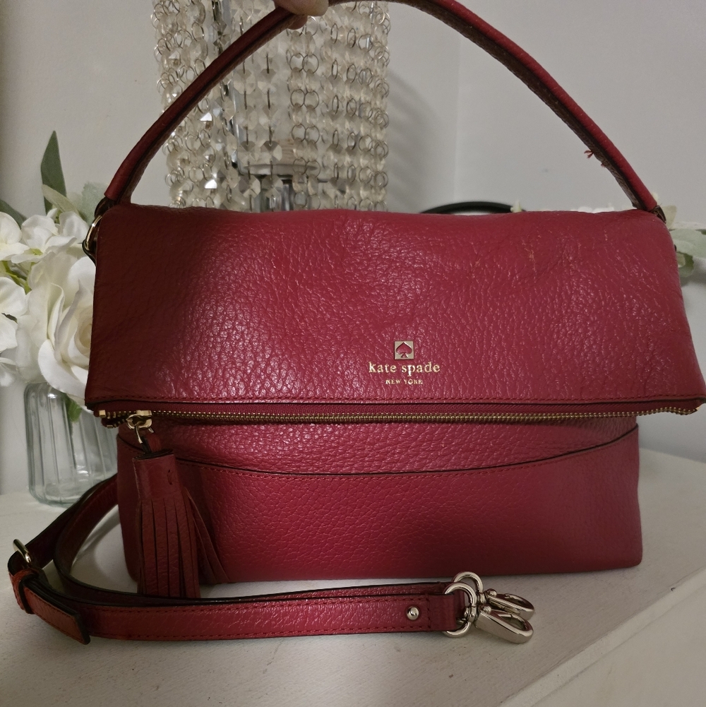 Kate Spade Red Leather Shoulder Bag